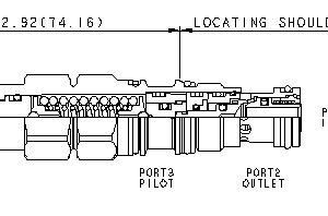 SUN HYDRAULICS 3:1 pilot ratio, vented counterbalance valve - atmospherically referenced (CACALHN) - Image 1