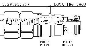 SUN HYDRAULICS 3:1 pilot ratio, vented counterbalance valve - atmospherically referenced(CAEALIN) - Image 1